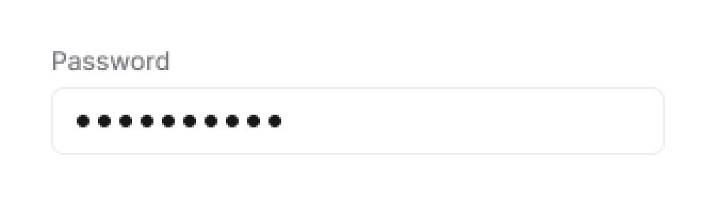Password input